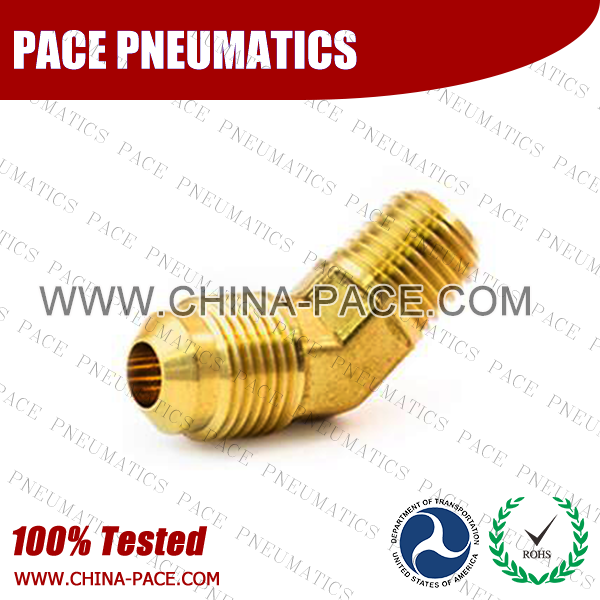 Forged 45 Degree Male Elbow SAE 45 Degree Flare Fittings, Brass Pipe Fittings, Brass Air Fittings, Brass SAE 45 Degree Flare Fittings